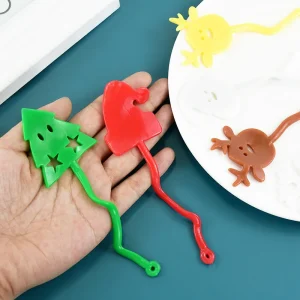 10PCS Cute Cartoon Christmas Tree Snowflake Elk Sticky Hands for Christmas New Year Carnival Party Gifts Pinata Gift Bag Filler