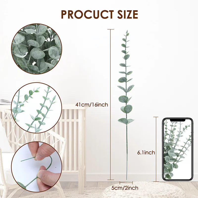 10PCS Hydrangea Artificial Flowers Artificial Leaves Flowers Bouquet Centerpiece Green Leaf Branches for Home Wedding Decoration - Image 2
