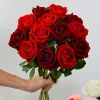 10Pcs 51cm Artificial Flowers Bouquet Fake Rose Flower for Wedding Party Home Table DIY Decoration Christmas Gift