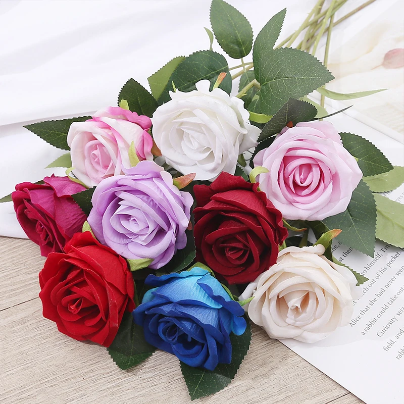 10Pcs 51cm Artificial Flowers Bouquet Fake Rose Flower for Wedding Party Home Table DIY Decoration Christmas Gift - Image 4
