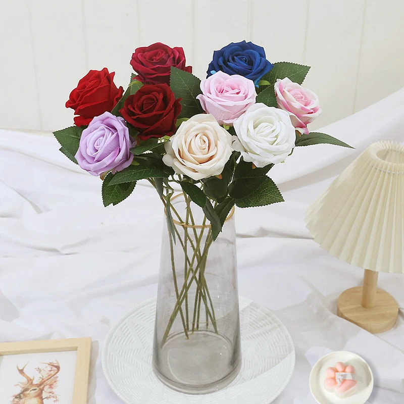 10Pcs 51cm Artificial Flowers Bouquet Fake Rose Flower for Wedding Party Home Table DIY Decoration Christmas Gift - Image 5