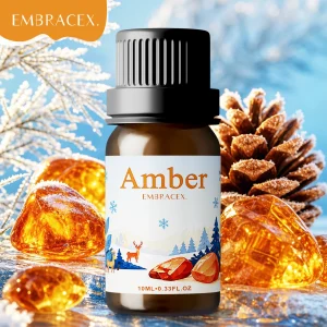 10ml Amber Fragrance Oil Winter Warm Scent Aroma Odor Eliminating Fragrance Indoor Diffuser Oil Winter Gift Christmas Gift