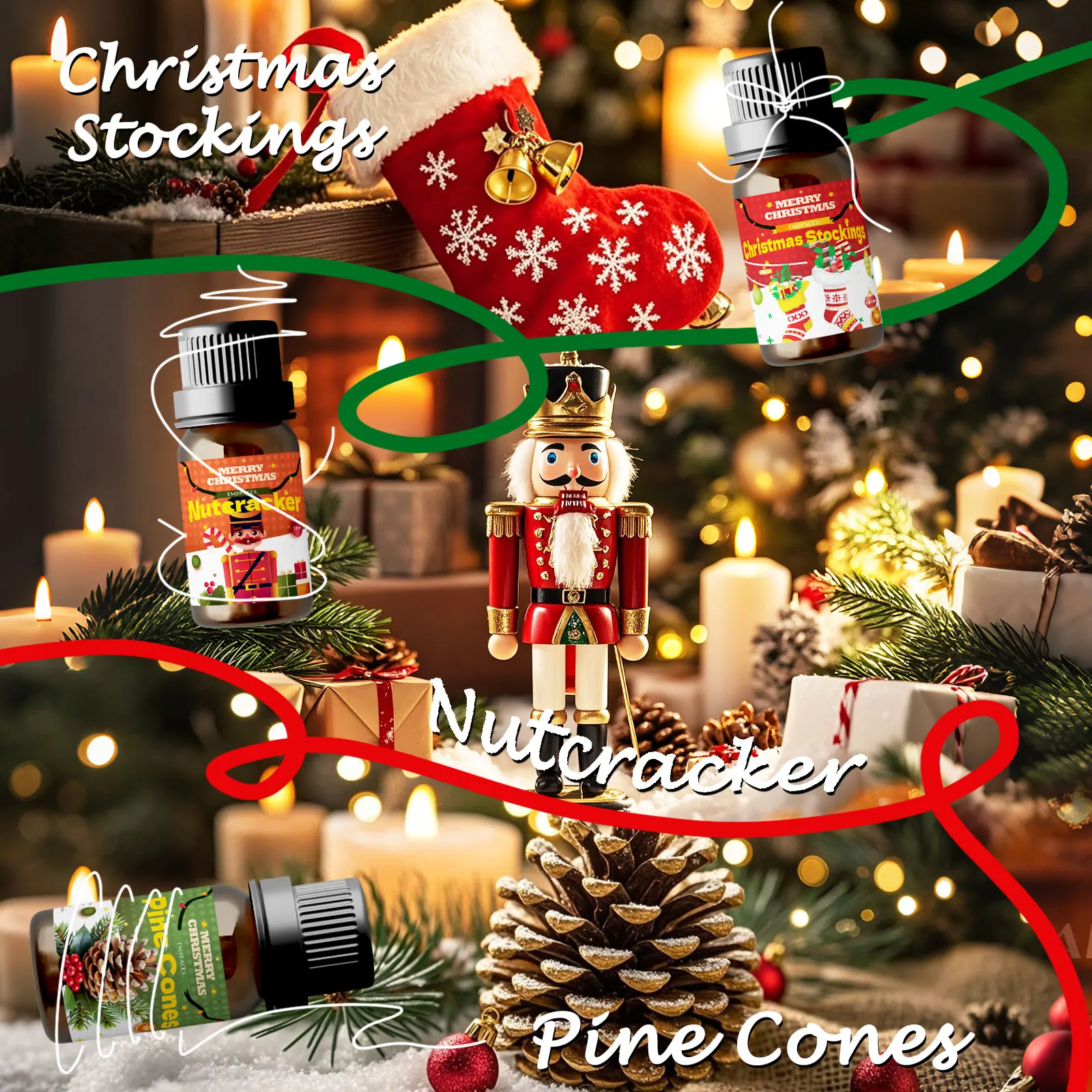 10ml Nutcracker Fragrance Oils Merry Christmas Aroma Oil Candle Making Diffuser Christmas Gifts - Image 5