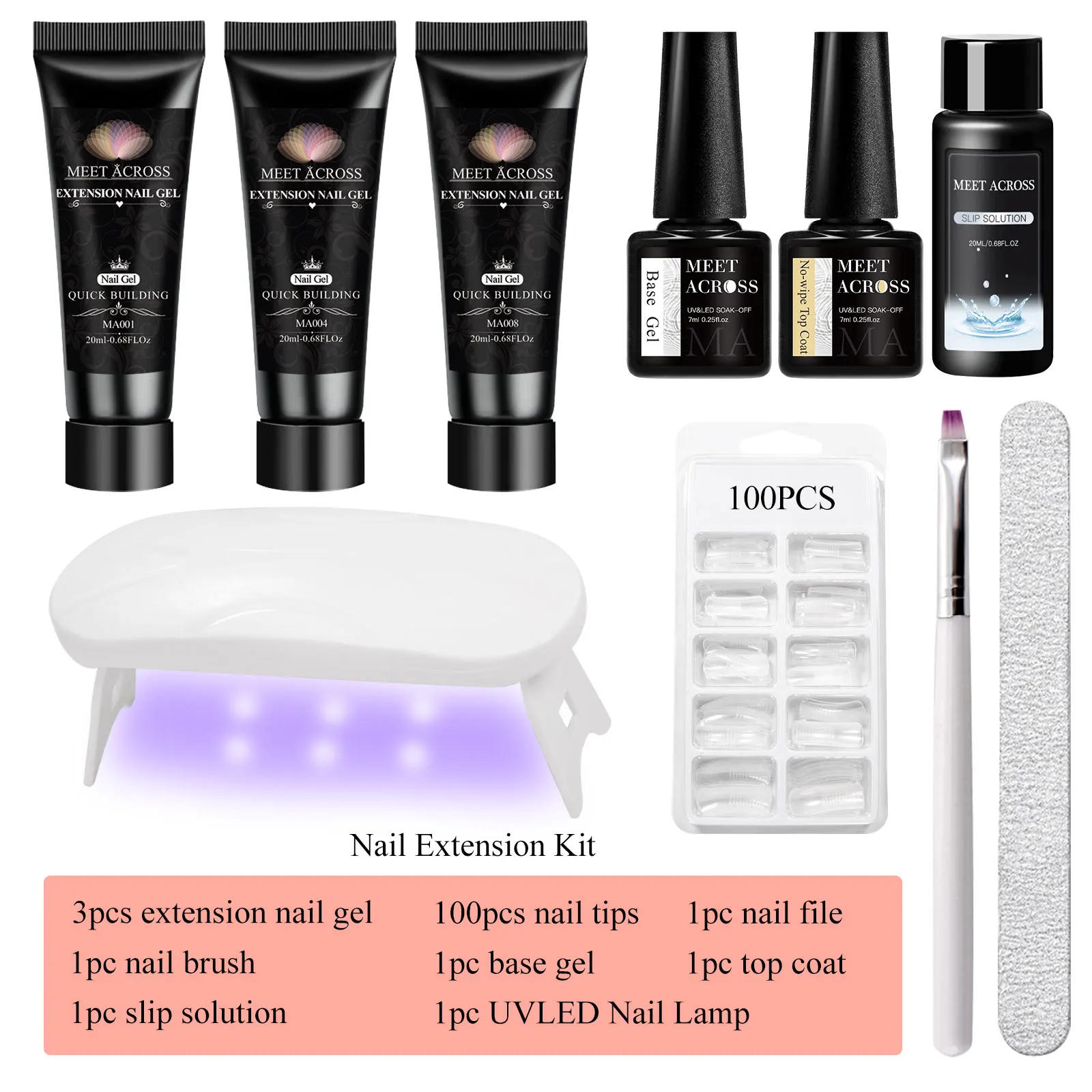10pcs 20ml Extension Nail Gel Polish Set Acrylic Crystal Building Full Polygel For Nails Kit UV Varnish Nail Art Manicure Kit - Image 2