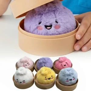 1/12pcs Cute Stuffed Buns Plush Toys Decompression Kneading Music Keychains Toys Blind Boxes Ornaments Gifts Random Color