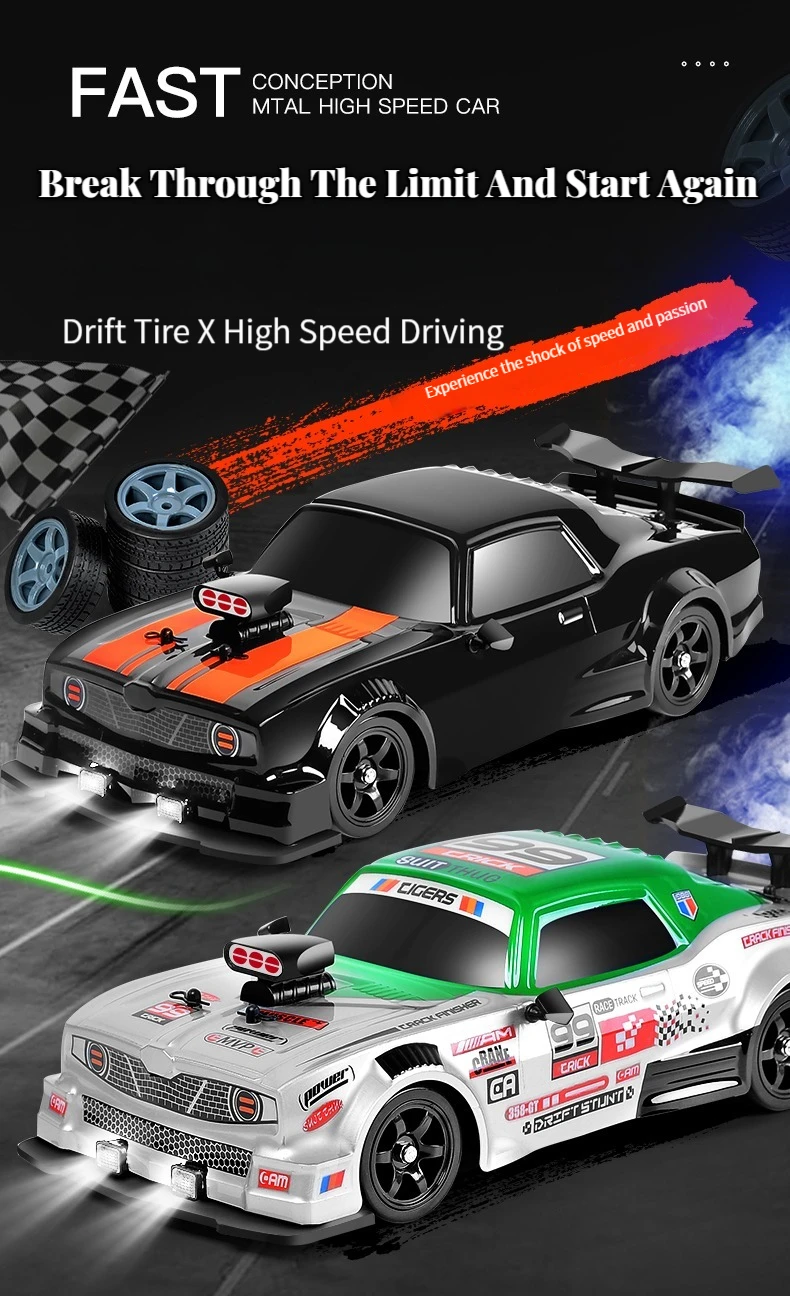 1/16 2.4G Racing Rc Cars Drift Car Mustang GTR Electric 4WD High Speed Remote Control Drift Toys for Children Gifts - Image 5