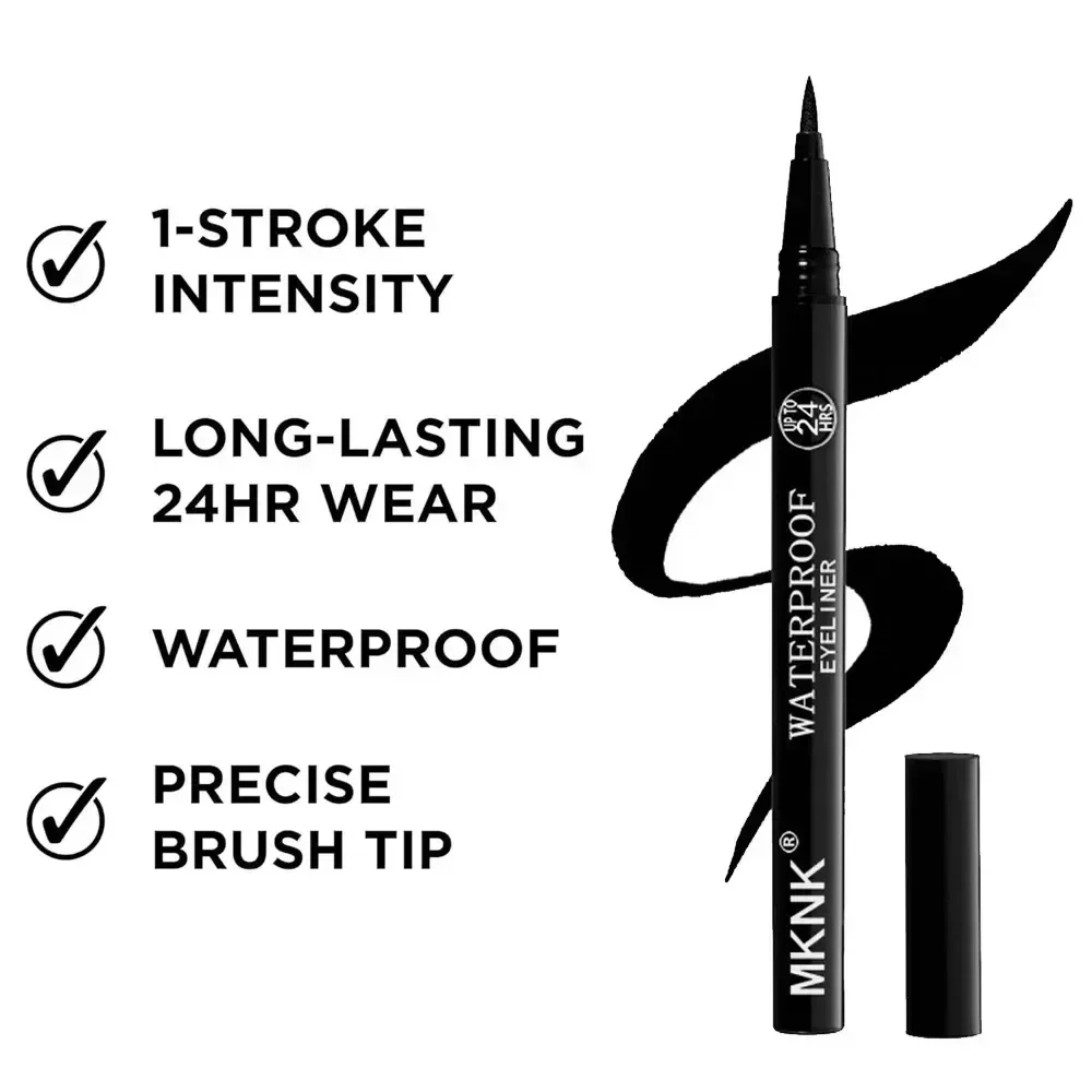 1/2 PCS Black Quick-Dry Eyeliner Pencil - 24H Lasting Smooth Matte Waterproof Anti-Smudge Liquid Eyeliner Makeup for Eyes - Image 4