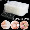 1200/600PCS Double Sided Waterproof Breathable Fake Nail Art Glue Stickers Jelly Adhesive Tabs Manicure False Tips Accessory