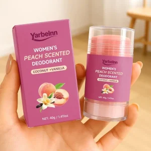 1/2PCS Body Odor Remover Antiperspirant Stick Natural Peach Vanilla Scented Solid Balm Underarm Removal For Women Man 40g