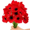 1/2Pcs Red Artificial Flowers Bouquet 29CM Fake Flower for Home Decor Party Supplies Wedding Decoration Vase Flower Arrangement