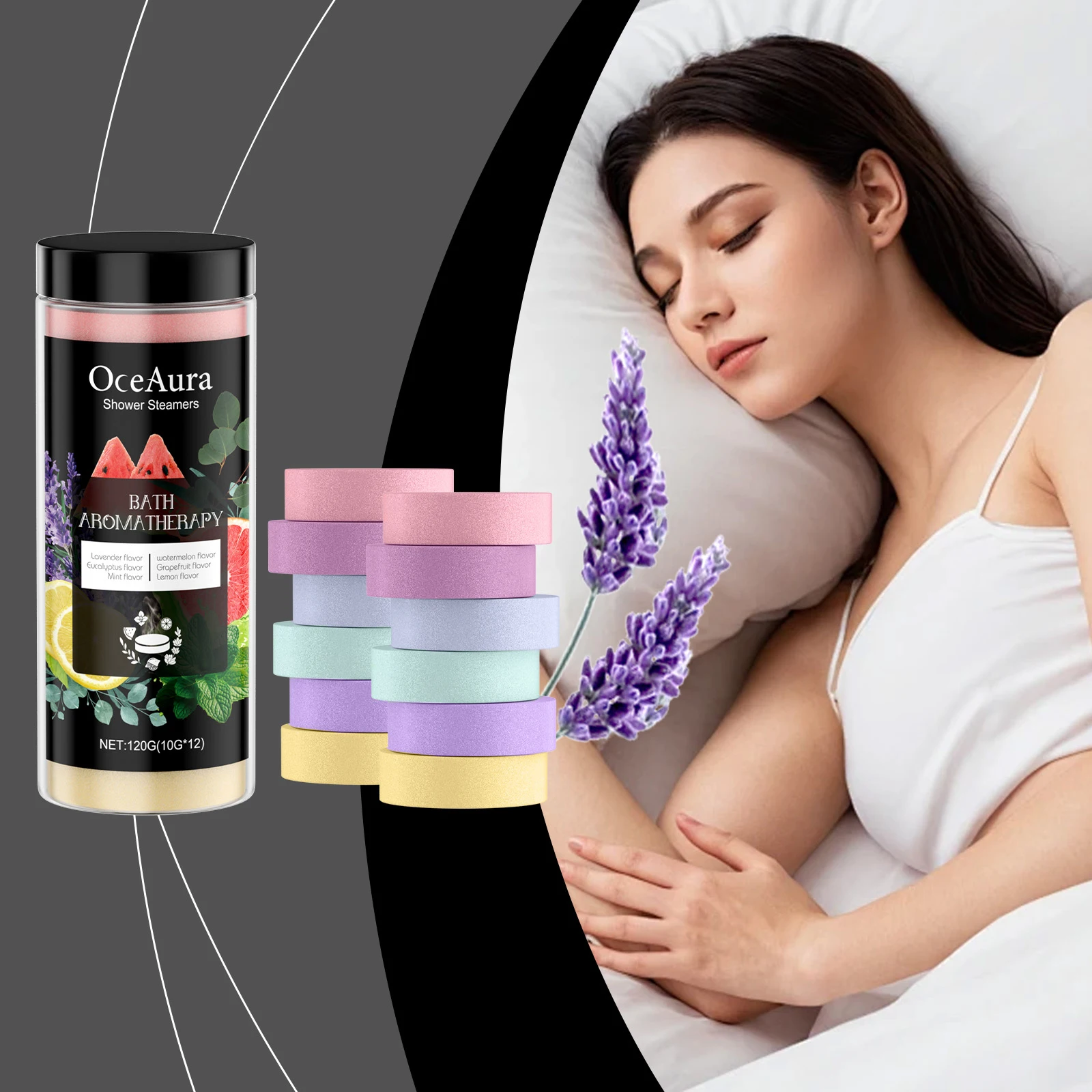 12pcs Aromatherapy Shower Steamers Tablets Self Care Bath Steamer Shower Steamers Tablets Christmas Stocking Stuffers - Image 5