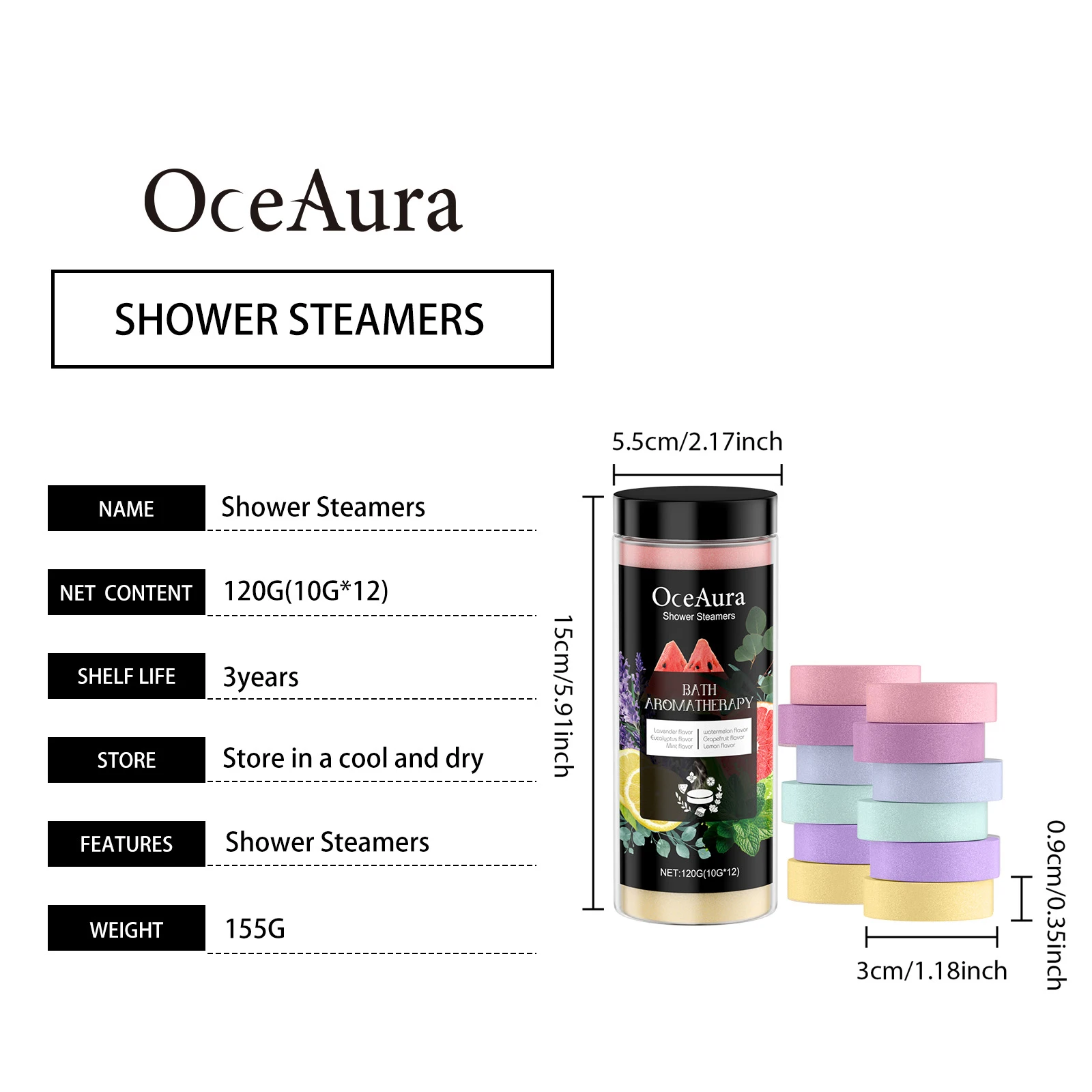 12pcs Aromatherapy Shower Steamers Tablets Self Care Bath Steamer Shower Steamers Tablets Christmas Stocking Stuffers - Image 6