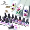 12pcs Watercolor Nail Gel Polish Smudge Blooming Ink Soak Off Varnish Marble Bubble Designer Charm Blossom Flower Manicure Decor