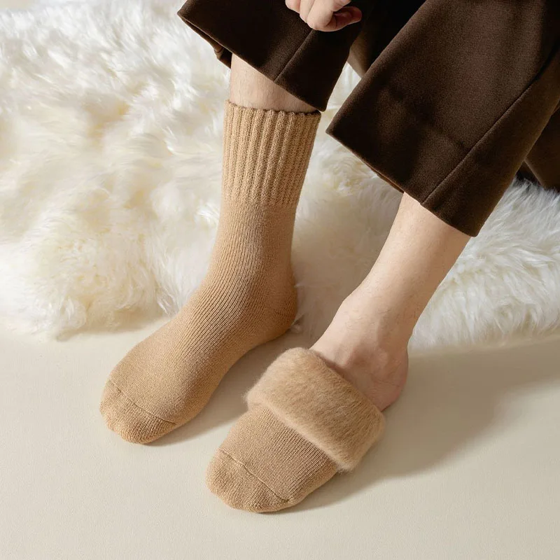 1/3 Pairs Unisex Winter Thermal Socks Thick Fleece Lined Warm Soft Cozy Crew Sock for Men Wome Soft Comfortable Breathable - Image 2