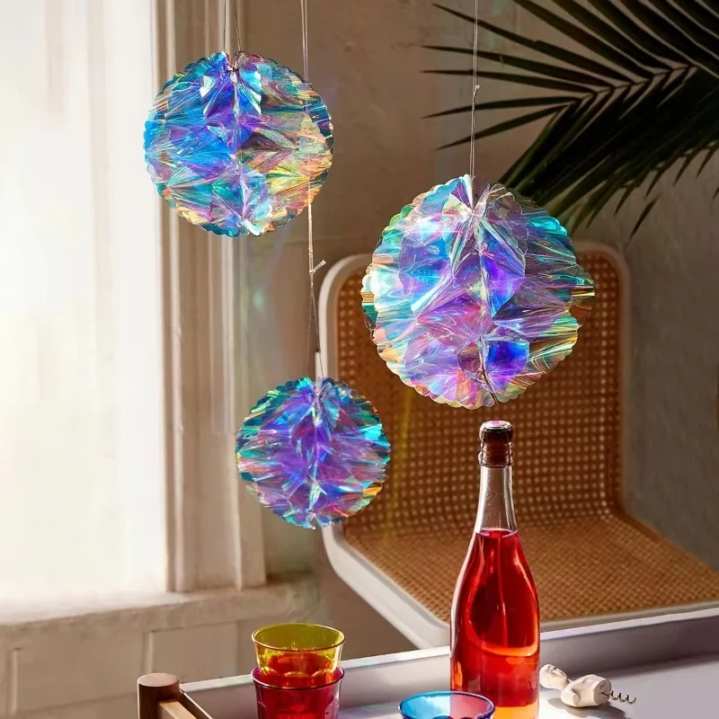 15-25CM Wedding Proposal Party Ornaments/Honeycomb Ball Foil Ceiling Hanging Flowers/Wedding Birthday Frozen Theme Party - Image 2