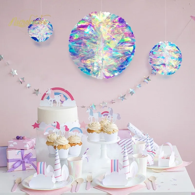 15-25CM Wedding Proposal Party Ornaments/Honeycomb Ball Foil Ceiling Hanging Flowers/Wedding Birthday Frozen Theme Party - Image 3