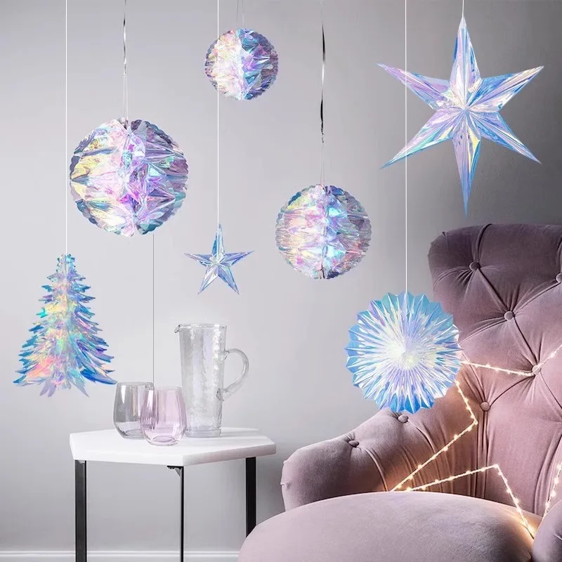 15-25CM Wedding Proposal Party Ornaments/Honeycomb Ball Foil Ceiling Hanging Flowers/Wedding Birthday Frozen Theme Party