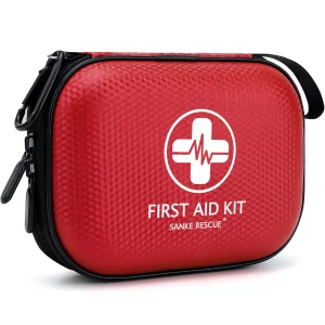 150 Piece Mini First Aid Kit Small Waterproof Hard Shell Outdoor Kit for Home Car Travel Camping Truck Hiking Sports Office