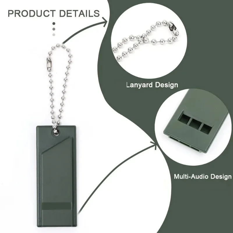 150dB 3-Frequency Survival Whistle - Aluminum Alloy Emergency Keychain for Camping/Hiking, Windproof Hiking Accessories Edc Tool