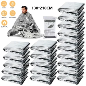1/5/10/20/30Pcs Outdoor Emergency Gold-Sliver Survival Blanket Waterproof First Aid Rescue Curtain Foil Thermal Military Blanket