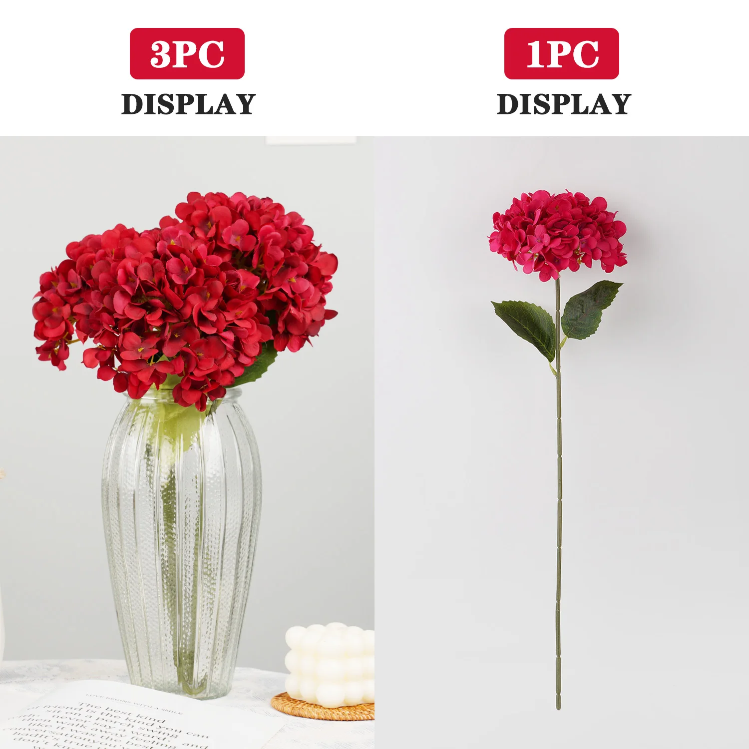 1/5/10pcs 58cm Beautiful Silk Artificial Flowers Hydrangea Bouquet for Home Party Wedding Living Room Decoration Accessories - Image 4