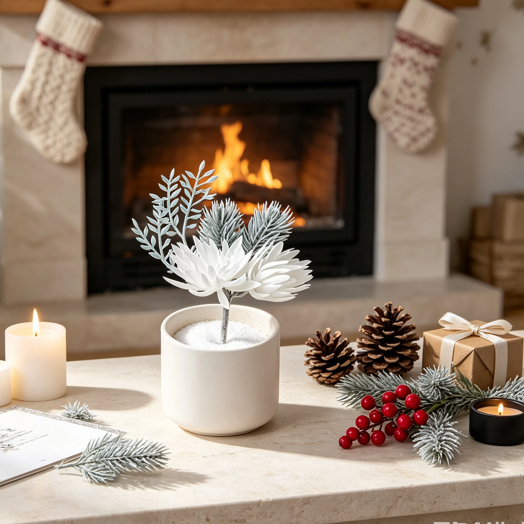 1/5pcs Artificial Flowers Mini Bouquet Home Room Wedding Decora Christmas Tree Wreath Bridal Ornaments Scrapbook Diy Gifts Box - Image 2