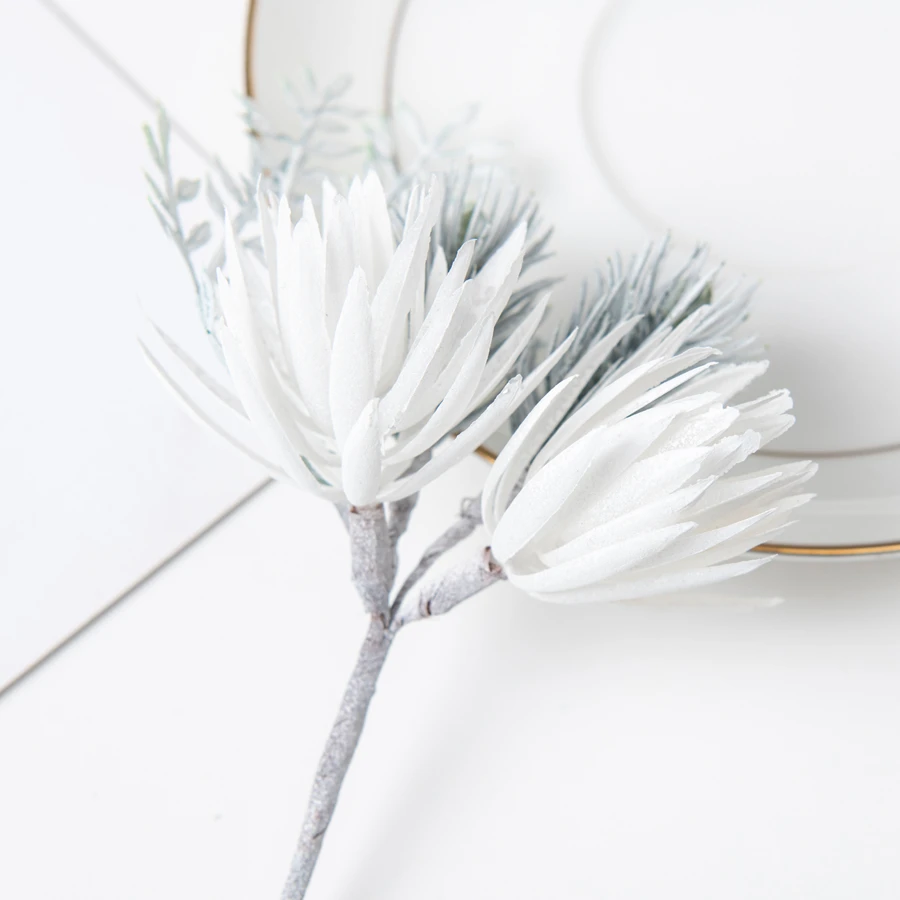1/5pcs Artificial Flowers Mini Bouquet Home Room Wedding Decora Christmas Tree Wreath Bridal Ornaments Scrapbook Diy Gifts Box - Image 5