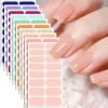 16pcs/packSolid Color Nail Stickers Pink Nude Simple Disposable Nail Polish Film Nail Stickers Party Daily Nail Decoration Stick