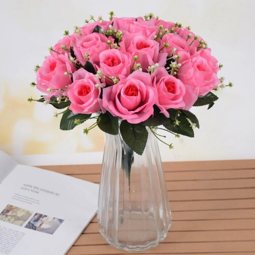 18 Heads Real Happy Lucky Flower 8 Colors Photography Photo Gift Valentine's Day Flowers Mini Crystal Grass Bouquet - Image 2