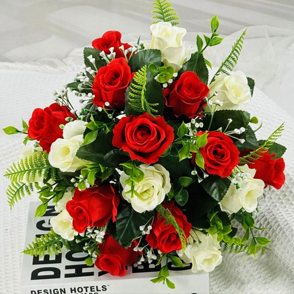 18 Heads Real Happy Lucky Flower 8 Colors Photography Photo Gift Valentine's Day Flowers Mini Crystal Grass Bouquet