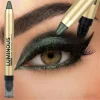 1PC Long-Lasting Green Eyeshadow Pencil - Shimmer, Smudge-Proof Eyeliner & Highlighter Stick - Creamy Glide-On Formula