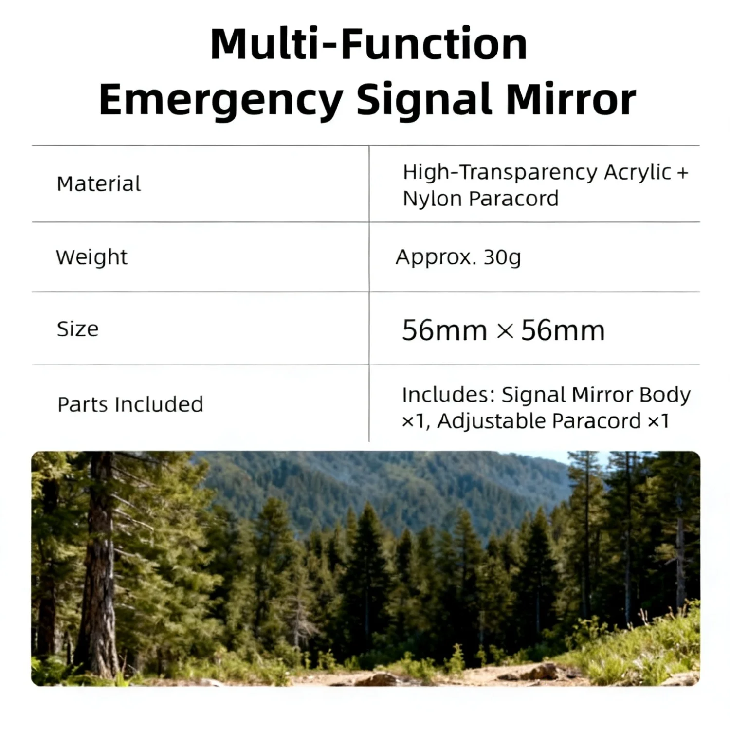 1PC Outdoor Survival Reflective Signal Mirror for Hiking Camping Emergency Practical Daylight Reflective Tool First Aid Supplies - Image 6