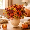 1PC Plastic Artificial Pansy Flowers Morning Glory Trumpet Flower Violet Wedding Christmas Decor Outdoor Garden Courtyard Bonsai