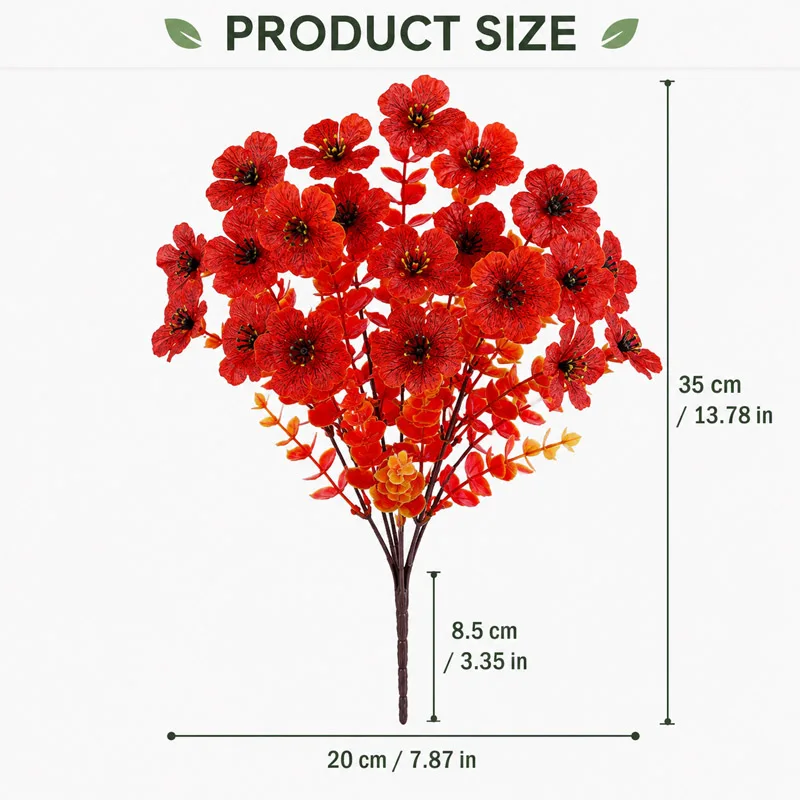 1PC Plastic Artificial Pansy Flowers Morning Glory Trumpet Flower Violet Wedding Christmas Decor Outdoor Garden Courtyard Bonsai - Image 6