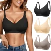 1PC Seamless Jelly Bras for Women Adjustable Deep V Wireless Push Up No Wire Women's Bra Padded Comfort with Support for Gifts