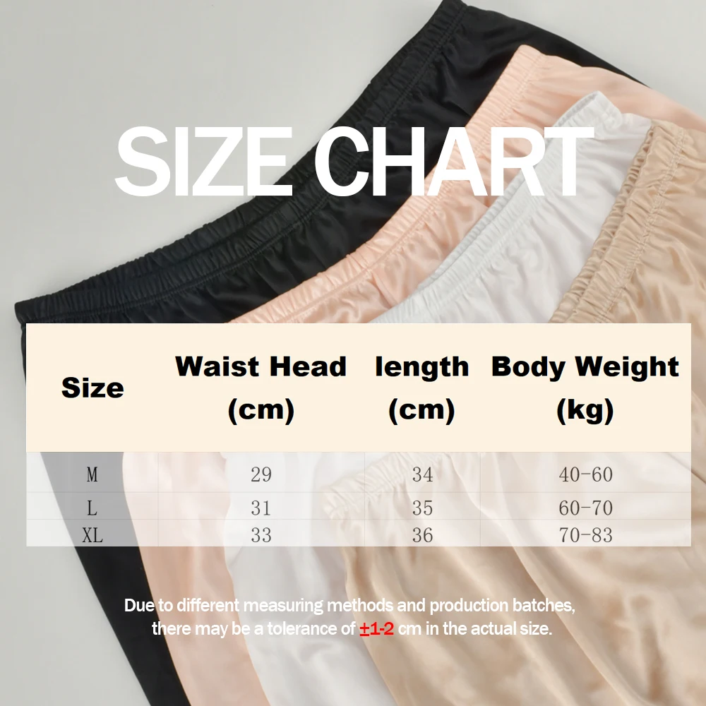 1PC Womens Silk Sleep Shorts Silky Smooth Pajama Breathable Safety Pants Summer Female Nightwear Comfortable Lace Home Underwear - Image 2