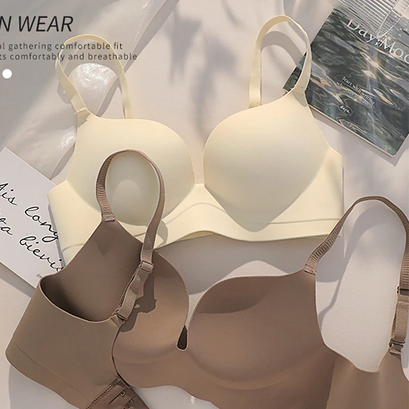 1PCS Seamless Women's Wireless Seamless Bra Smooth T-Shirt Bra Soft Padded Comfort Bralette Adjustable Strap Everyday Underwear - Image 2