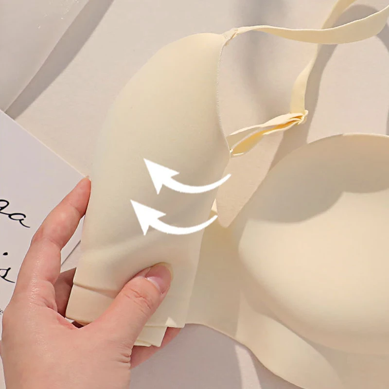 1PCS Seamless Women's Wireless Seamless Bra Smooth T-Shirt Bra Soft Padded Comfort Bralette Adjustable Strap Everyday Underwear - Image 4