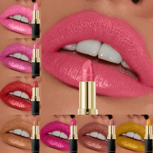 1pc Hydrating Sparkling Lipstick-10 Color OptionsShimmer Lip Gloss, Waterproof Long-Lasting Lip Glossy,Highly Pigmented Shine