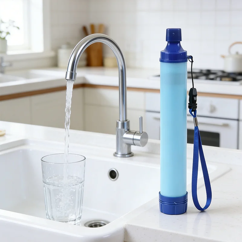 1pcs Outdoor Water Filter, Personal Straw Water Filtration System, Emergency Survival Water Purifier For Camping Hiking Climbing - Image 6