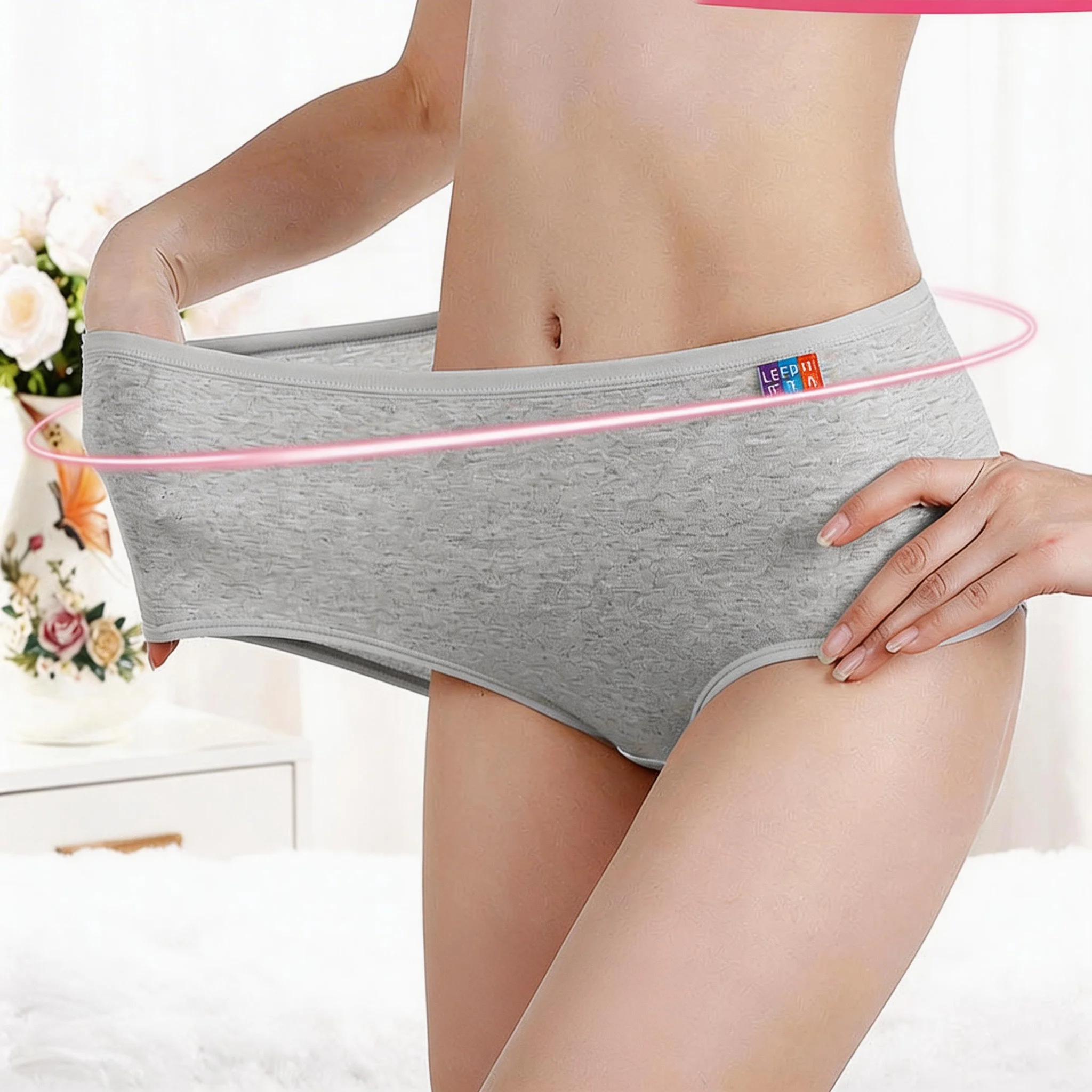 1pcs Pure Cotton Briefs Women Solid Basic Type Panties Girls Mid Waist Comfort Underpants Lady Plus Size Underwear Female Pantys - Image 5