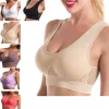1pcs Women Sports Bra Large Size No Steel Ring Seamless Underwear Removable Chest Pad Runing Sport Hollow Mesh Vest Bras