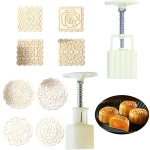 1set DIY Baking Mooncake Mold Hand Press Cookie Stamp Moon for Cake Decor Pastry DIY Tool Bakeware Bar Tool Mid Autumn Festival