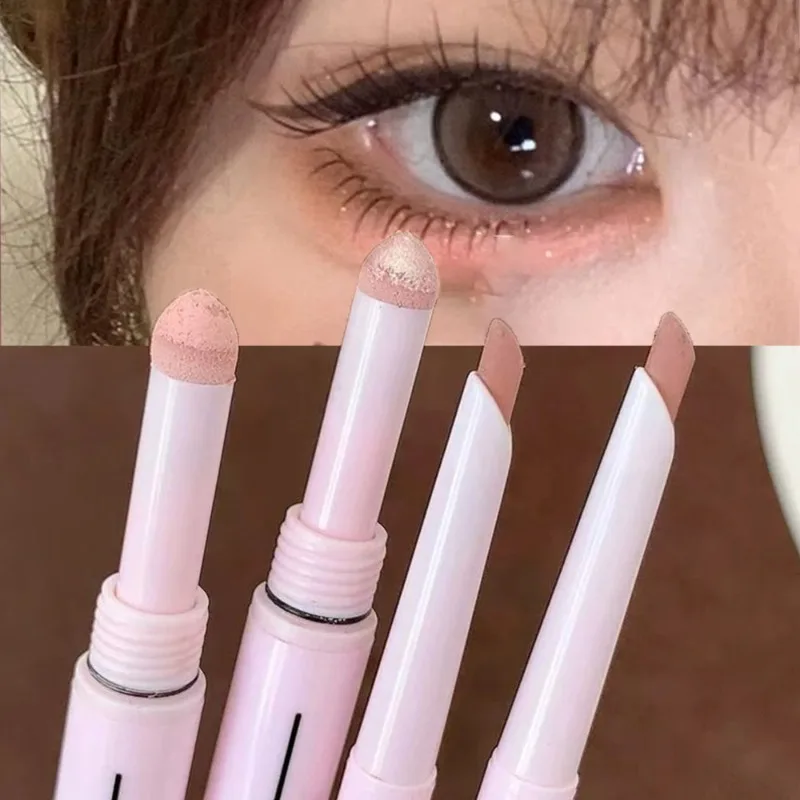 2 In 1 Matte Aegyosal Pen Glitter Brightening Highlight & Shadow Stick Double-end Eye Makeup Lying Silkworm Eyeliner Gel Pencil - Image 2