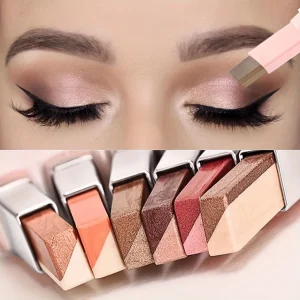 2 In 1 Pearly Highlighter Eyeshadow Stick Makeup Waterproof Long Lasting Glitter Eyeshadow Eyeliner Stick Eyes Makeup Cosmetics