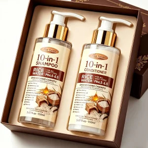 2-Piece Set [For Lush, Voluminous Hair] 15-Day Fermented Rice Water Shampoo and Conditioner. The Perfect Gift Choice