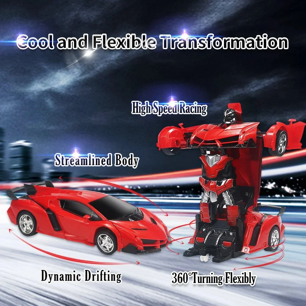 2-in-1 RC Car Robot, Remote Control Transforming Toy Vehicle, Deformation Racing Car Model, Automatic Conversion Kids Boys Gifts - Image 2
