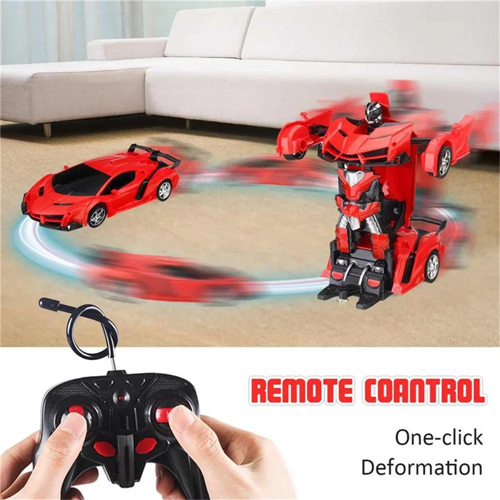 2-in-1 RC Car Robot, Remote Control Transforming Toy Vehicle, Deformation Racing Car Model, Automatic Conversion Kids Boys Gifts - Image 4