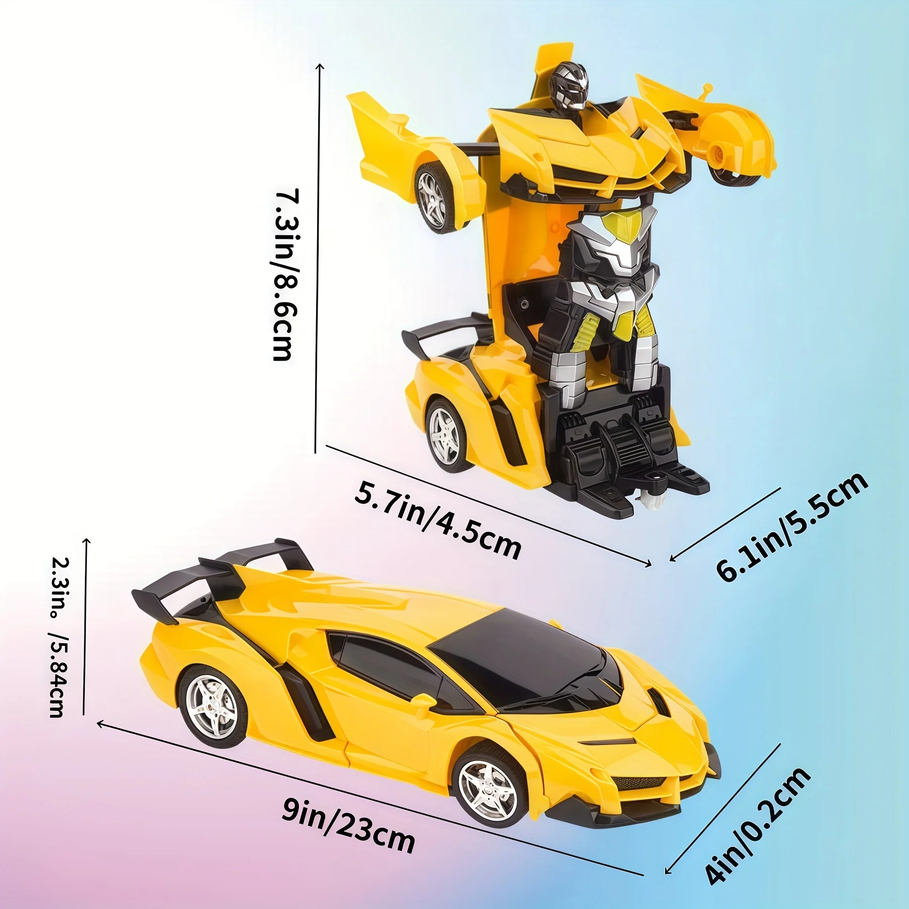 2-in-1 RC Car Robot, Remote Control Transforming Toy Vehicle, Deformation Racing Car Model, Automatic Conversion Kids Boys Gifts - Image 6