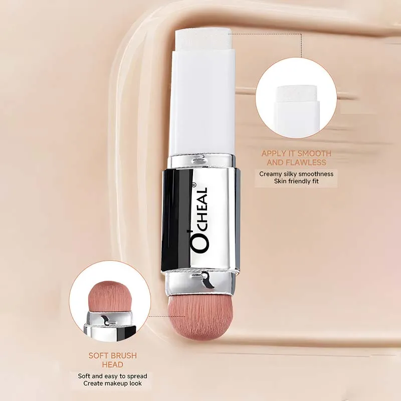 2-in-1 Temperature Changing Foundation Stick Facial Coverage Blemishes Pores Double-Headed Face Matte Foundation Cream Makeup - Image 6